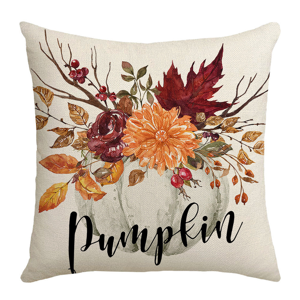 Pumpkin Garland Pillow Cover