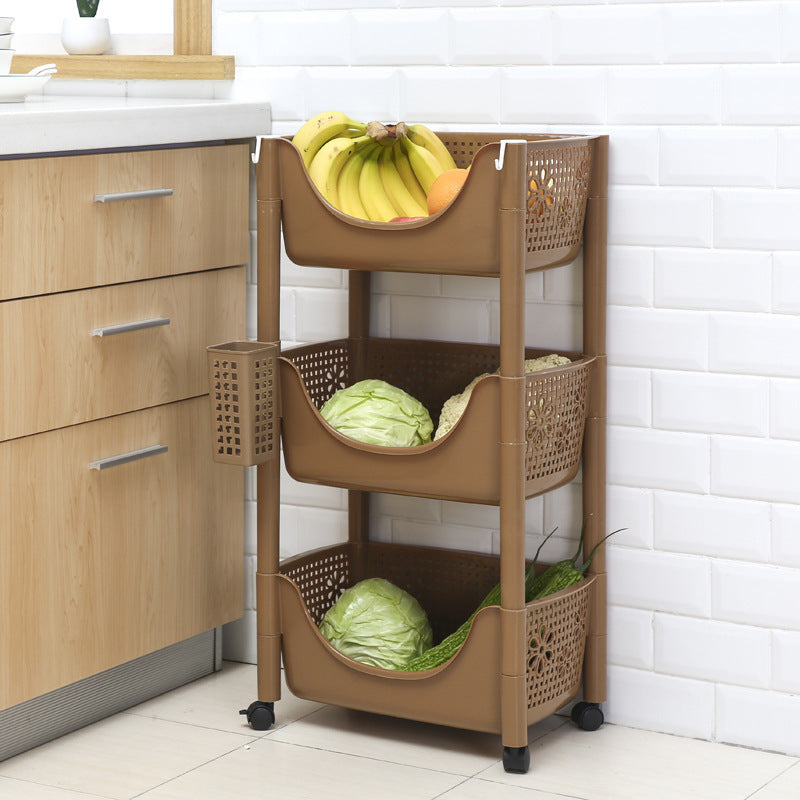 Fruit and vegetable shelf pot rack storage shelf
