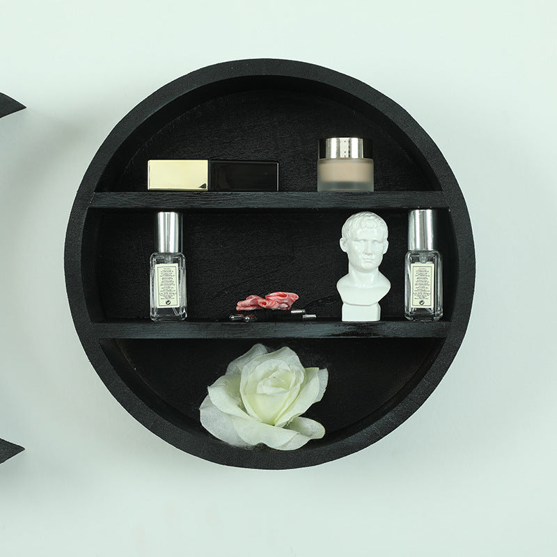 Crystal Shelf Wooden Moon Decoration Shelf