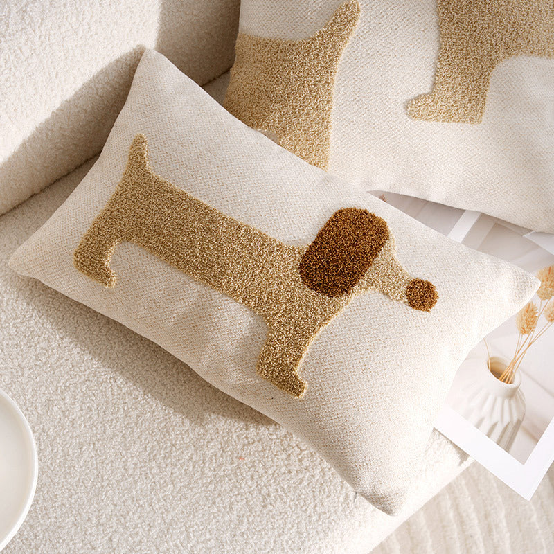 Modern Simple Cartoon Dog Pillow Cover Pillow