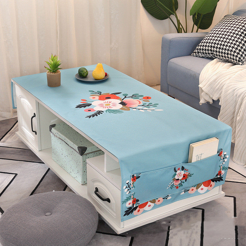 Yimaixuan Tea Table Towel Living Room Nordic Rectangular Cloth Towel Tablecloth Tea Table Mat Dust Cover