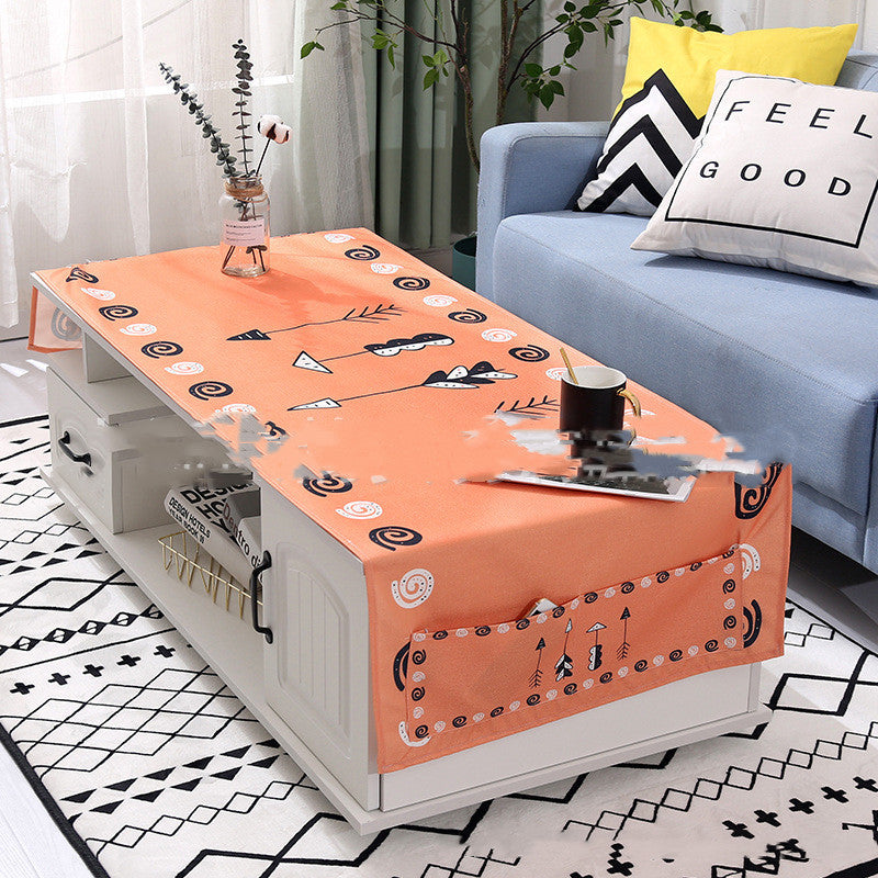 Yimaixuan Tea Table Towel Living Room Nordic Rectangular Cloth Towel Tablecloth Tea Table Mat Dust Cover