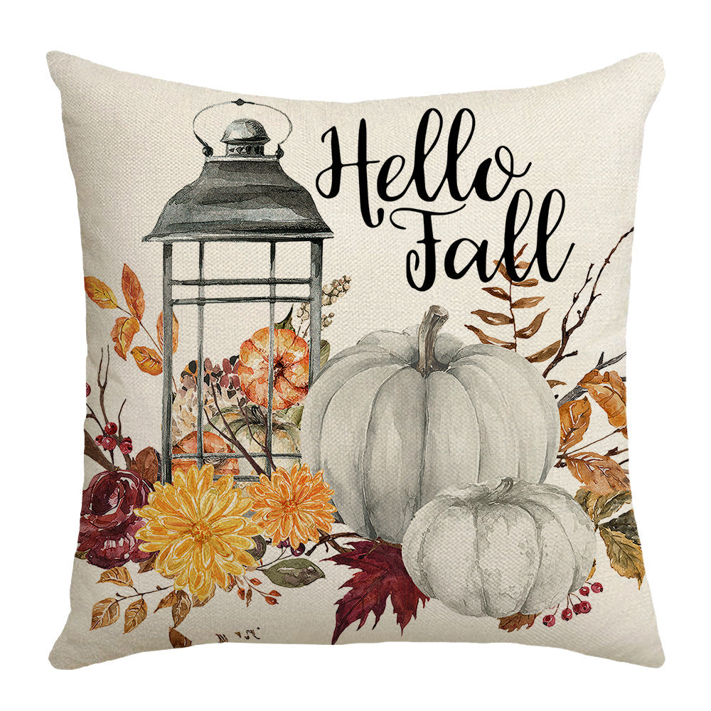 Pumpkin Garland Pillow Cover