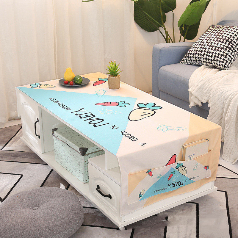 Yimaixuan Tea Table Towel Living Room Nordic Rectangular Cloth Towel Tablecloth Tea Table Mat Dust Cover