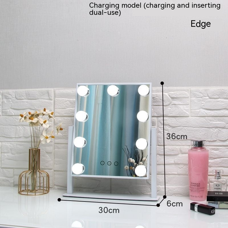 Household Desk Makeup Mirror Desktop LED Light Dressing Mirror