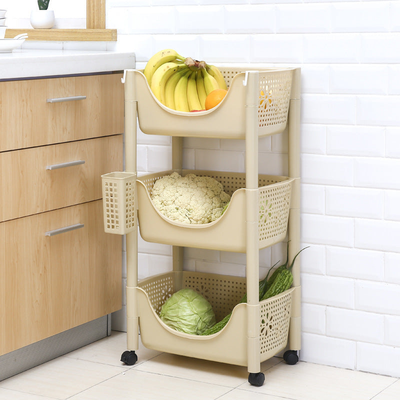Fruit and vegetable shelf pot rack storage shelf