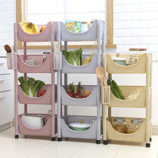 Fruit and vegetable shelf pot rack storage shelf