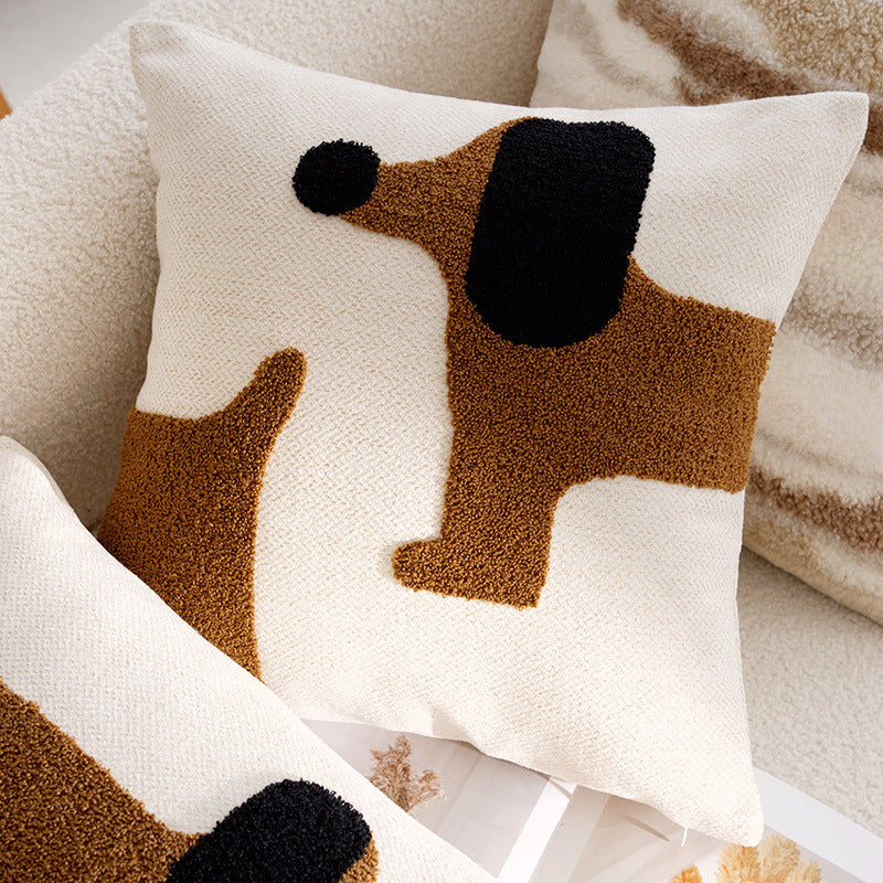 Modern Simple Cartoon Dog Pillow Cover Pillow