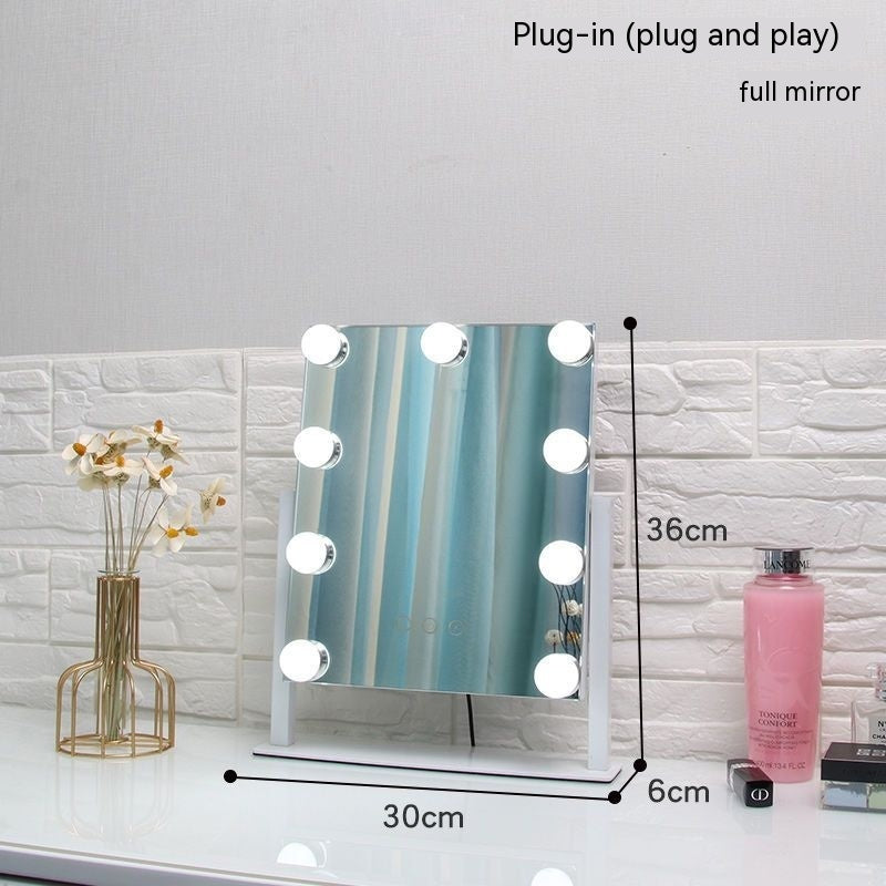 Household Desk Makeup Mirror Desktop LED Light Dressing Mirror