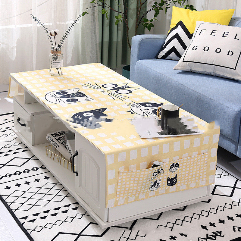Yimaixuan Tea Table Towel Living Room Nordic Rectangular Cloth Towel Tablecloth Tea Table Mat Dust Cover