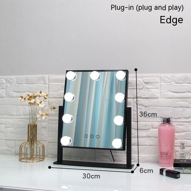 Household Desk Makeup Mirror Desktop LED Light Dressing Mirror
