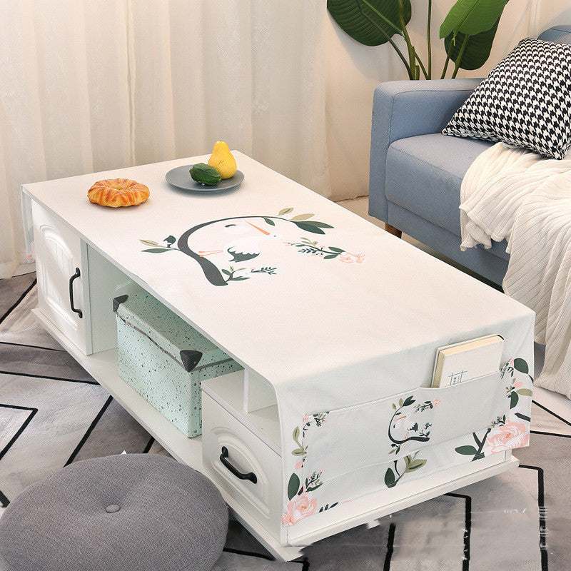 Yimaixuan Tea Table Towel Living Room Nordic Rectangular Cloth Towel Tablecloth Tea Table Mat Dust Cover