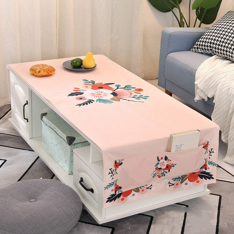 Yimaixuan Tea Table Towel Living Room Nordic Rectangular Cloth Towel Tablecloth Tea Table Mat Dust Cover