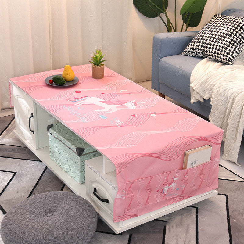 Yimaixuan Tea Table Towel Living Room Nordic Rectangular Cloth Towel Tablecloth Tea Table Mat Dust Cover