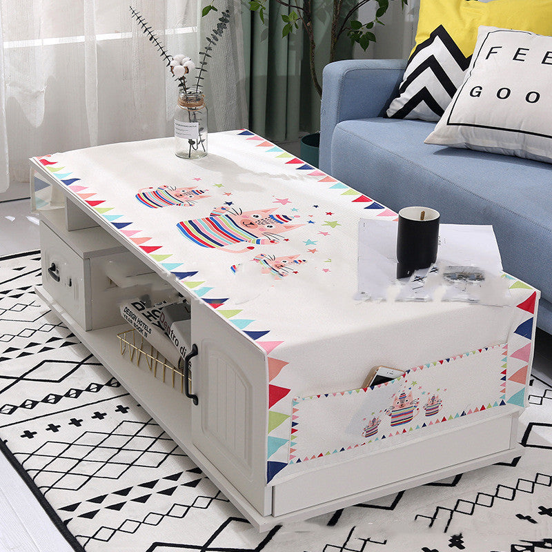 Yimaixuan Tea Table Towel Living Room Nordic Rectangular Cloth Towel Tablecloth Tea Table Mat Dust Cover