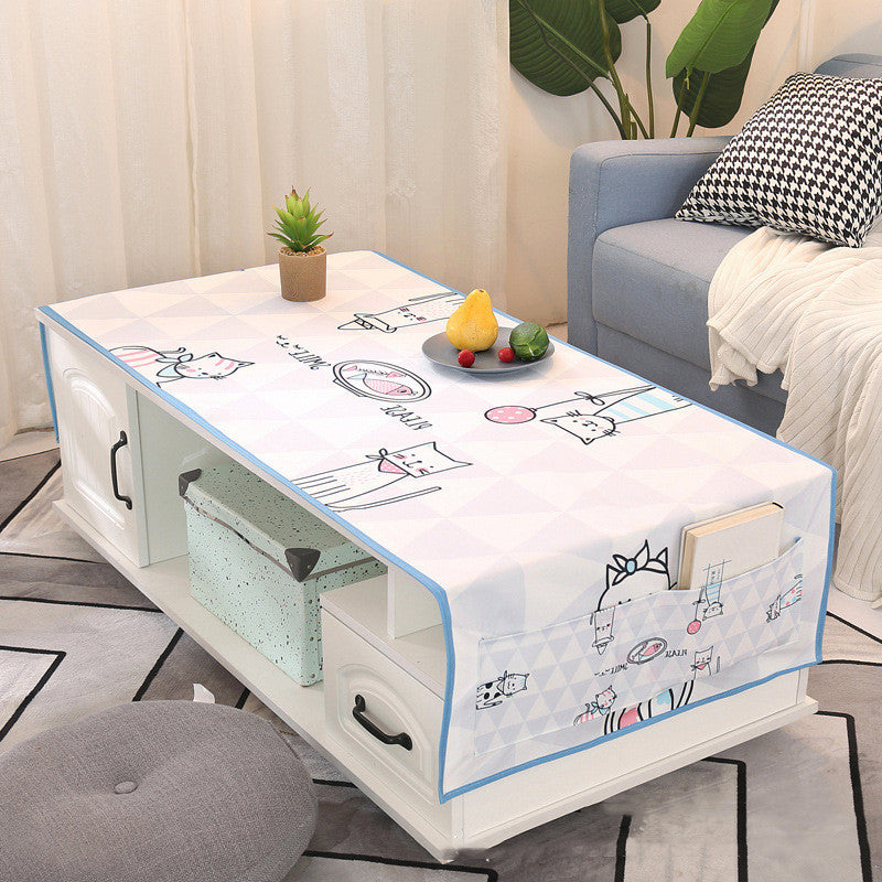 Yimaixuan Tea Table Towel Living Room Nordic Rectangular Cloth Towel Tablecloth Tea Table Mat Dust Cover